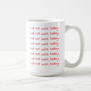 Funny Handwritten Red Text Workaholic Coffee Mug