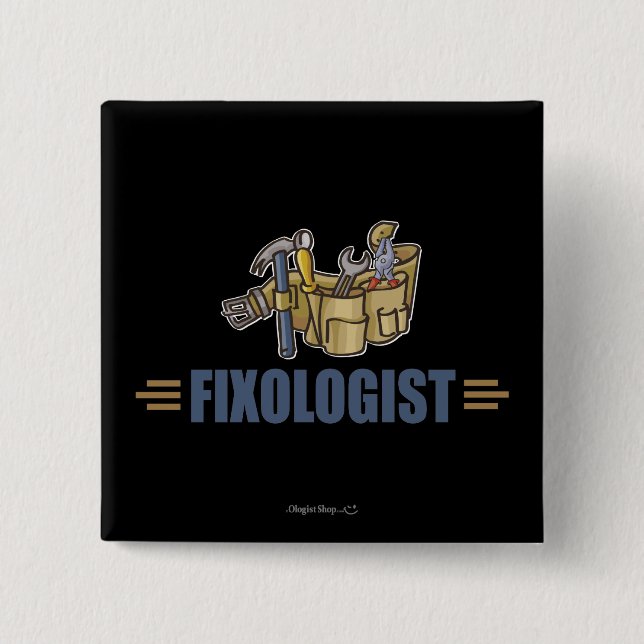 Funny Handyman 15 Cm Square Badge (Front)