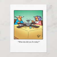 Funny Handyman Business Announcement Postcard