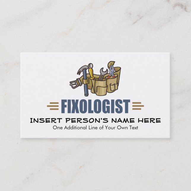 Funny Handyman Business Card (Front)