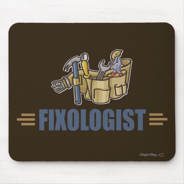 Funny Handyman Mouse Mat (Front)