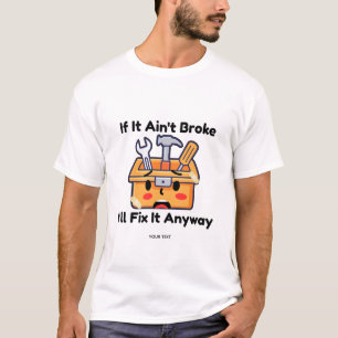 Funny Handyman Tool Box Dad Joke Personalised T-Shirt