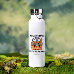Funny Handyman Tool Box Dad Joke Personalised Water Bottle
