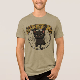 Funny Hang In There Black Cat Shirt | Vintage Cat