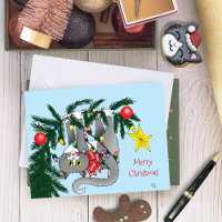 Funny Hanging Christmas Tree Cat