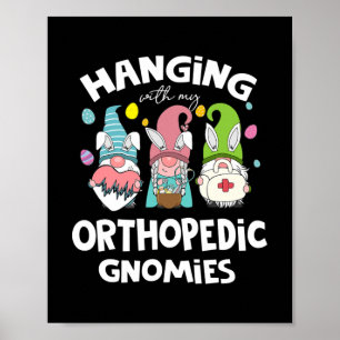 Funny Hanging With Orthopaedic Nurse Gnomies Poster