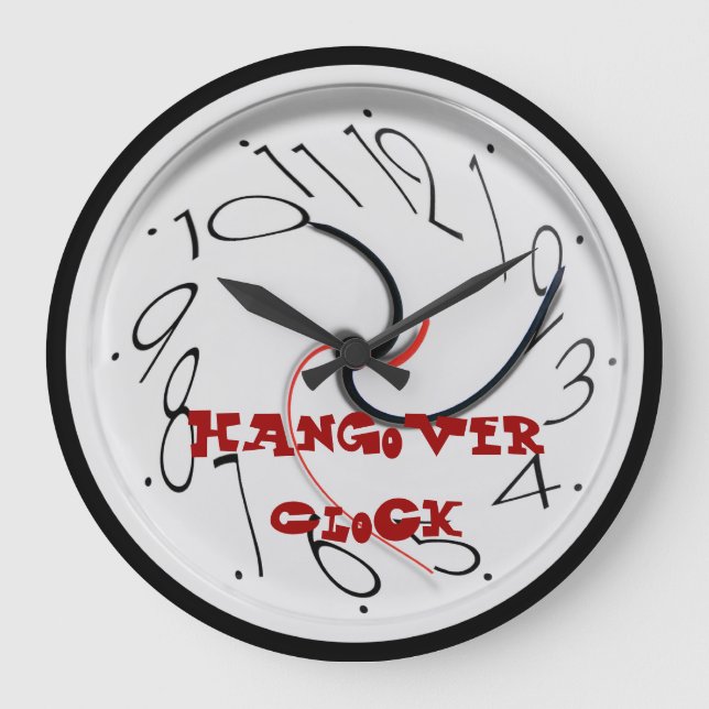Funny Hangover Wall Clocks (Front)