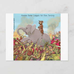 Funny Hannibal Barca Conquers Land Postcard