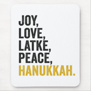 Funny Hanukkah Challah Latke Jewish Food Lover Mouse Mat