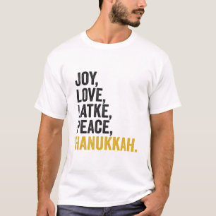 Funny Hanukkah Challah Latke Jewish Food Lover T-Shirt