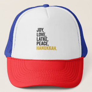 Funny Hanukkah Challah Latke Jewish Food Lover Trucker Hat