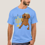 Funny Hanukkah Chanukah Vizsla Dog Lover Menorah J T-Shirt<br><div class="desc">Funny Hanukkah Chanukah Vizsla Dog Lover Menorah Jewish  .</div>