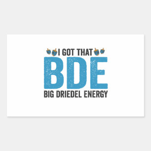 Funny Hanukkah Dreidel Jewish Game Holiday Humour Rectangular Sticker