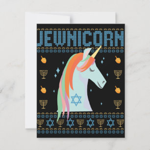 Funny Hanukkah Jewish Holiday Ugly Sweater Humour Card