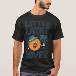 Funny Hanukkah Little Latke Jewish Family Kids Mat T-Shirt