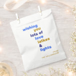 Funny Hanukkah Love Latkes Lights Blue Custom Favour Bags<br><div class="desc">Funny Hanukkah Love Latkes Lights Blue Custom Favour Bag</div>