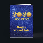 Funny Hanukkah Oy Vey 2020 Gelt Coin glitter Holiday Card<br><div class="desc">This design was created from my one-of-a-kind fluid acrylic painting. It may be personalised by clicking the customise button and changing the name, initials or words. You may also change the text colour and style or delete the text for an image only design. Contact me at colorflowcreations@gmail.com if you with...</div>