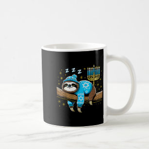 Funny Hanukkah Sloth Jewish Chanukah Sleeng Hanukk Coffee Mug
