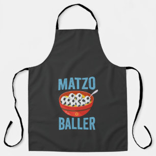 Funny Hanukkah Soccer Jewish Athlete Matzo Baller Apron