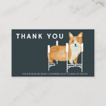 Funny Happier than Corgi Thank you Small Business
