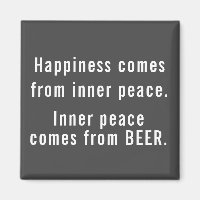 Funny Happiness Beer Definition Grey and White