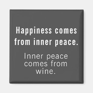 Funny Happiness Definition Grey and White Magnet