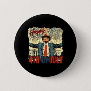 Funny Happy 4th of July Independence Day 6 Cm Round Badge