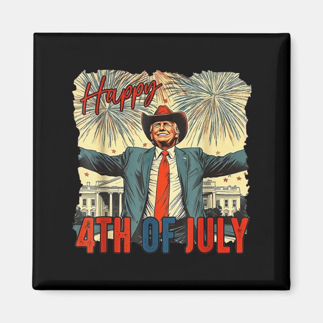 Funny Happy 4th of July Independence Day Magnet (Front)