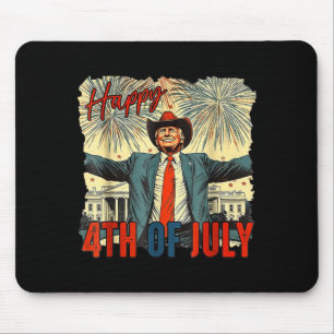 Funny Happy 4th of July Independence Day Mouse Mat