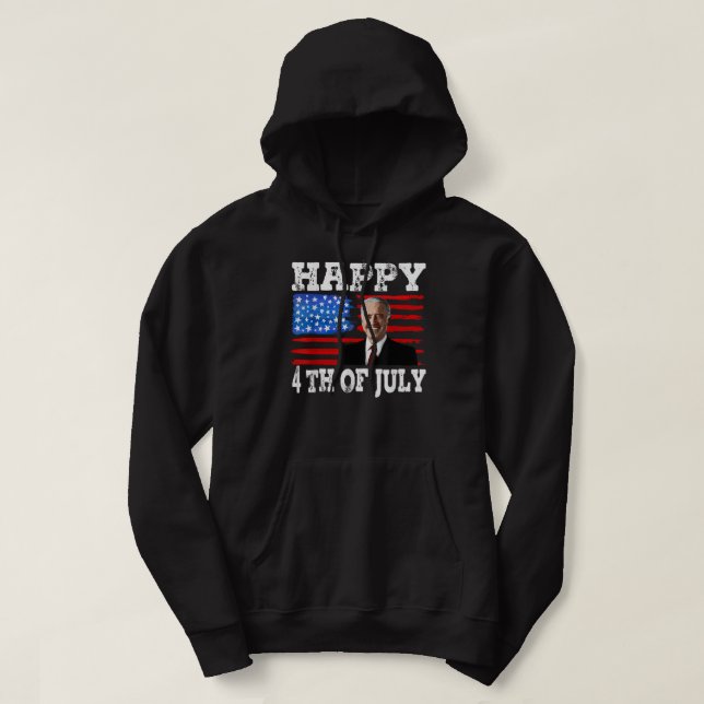 Funny Happy 4Th Of July Joe Biden 4th 1776 indepen Hoodie (Design Front)