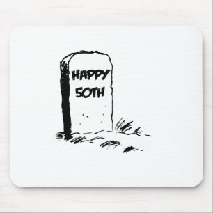 Funny, "Happy 50th" Gravestone Mouse Mat