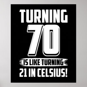 Funny Happy 70th Birthday Poster