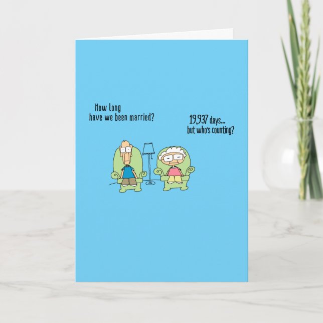 Funny Happy Anniversary Card. 048 Card (Front)