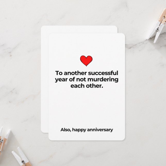 Funny  Happy Anniversary Card For Boyfriend (Front/Back In Situ)