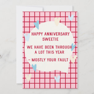 Funny Happy Anniversary Greeting Card for Husband