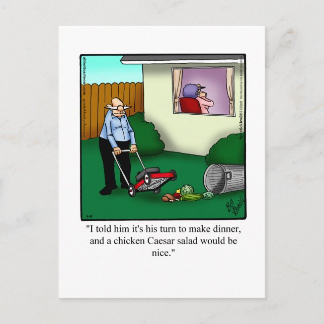 Funny Happy Anniversary Humour Postcard (Front)