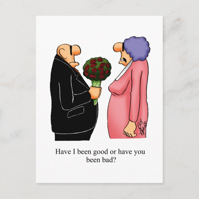 Funny Happy Anniversary Humour Postcard (Front)