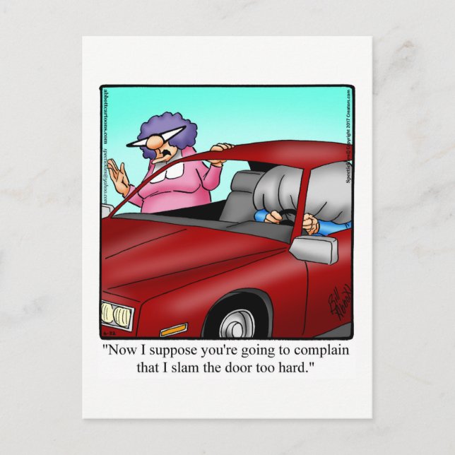 Funny Happy Anniversary Humour Postcard (Front)