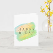 Funny Happy B-day Birthday  Card (Yellow Flower)