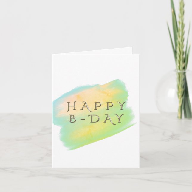 Funny Happy B-day Birthday  Card (Front)