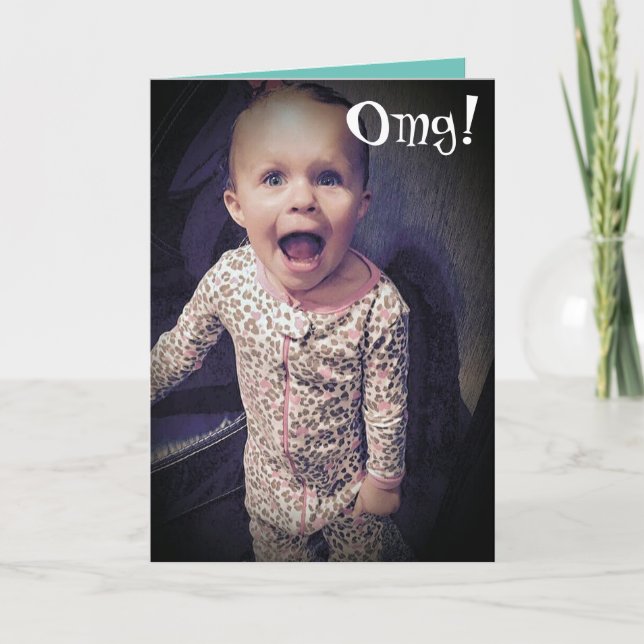 Funny Happy Belated Birthday Greeting Card (Front)