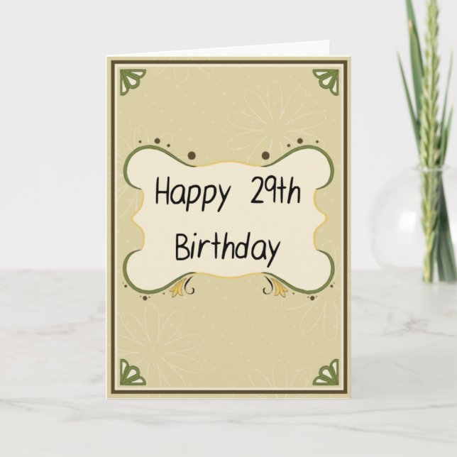 Funny Happy Birthday - 29th ... Again. Card (Front)