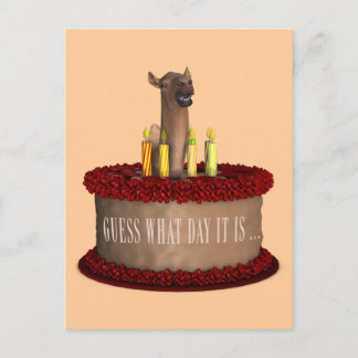 Funny Happy Birthday Camel Postcard
