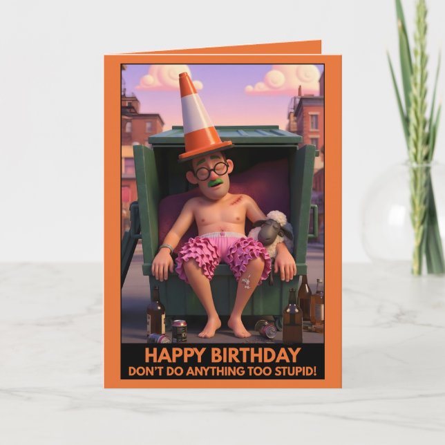 Funny Happy Birthday card (Front)