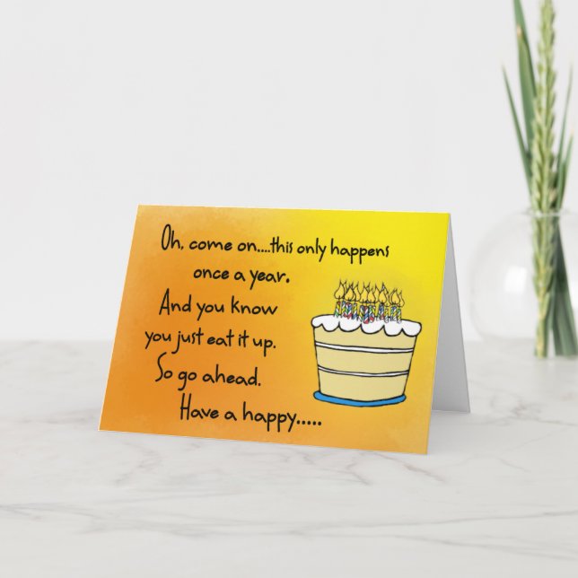 Funny Happy Birthday Card (Front)