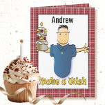 Funny Happy Birthday Card for Him<br><div class="desc">Does that guy that's turning a year older appreciate a good laugh?  This funny and snarky card can be personalized with his name and message to add a custom touch!</div>