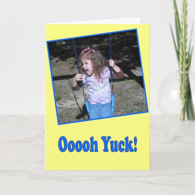 Funny Happy Birthday card  "I see old people" (Front)