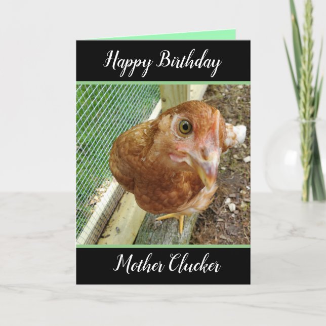 Funny Happy Birthday Chicken Card (Front)