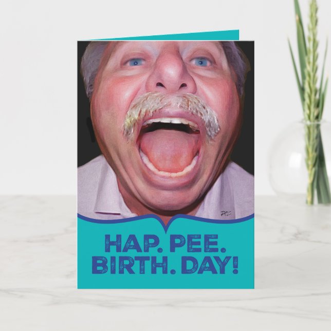 Funny Happy Birthday for Older Semi Deaf Folks Card (Front)