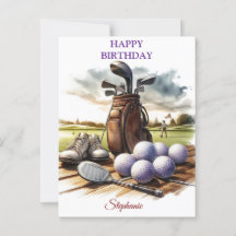 Funny Happy Birthday Golfing Ball Lovers